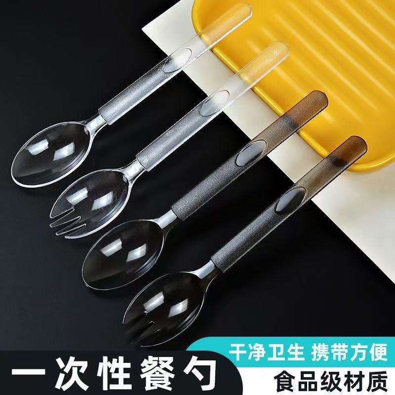 cucharas desechables empaquetadas por separado hielo de plástico postre pastel de helado tenedor para llevar empaque tenedor cucharas comerciales