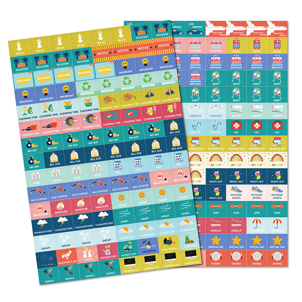 Diary Reminder Stickers Neutral Calendar and Diary Reminder Stickers Daily Planner Stickers