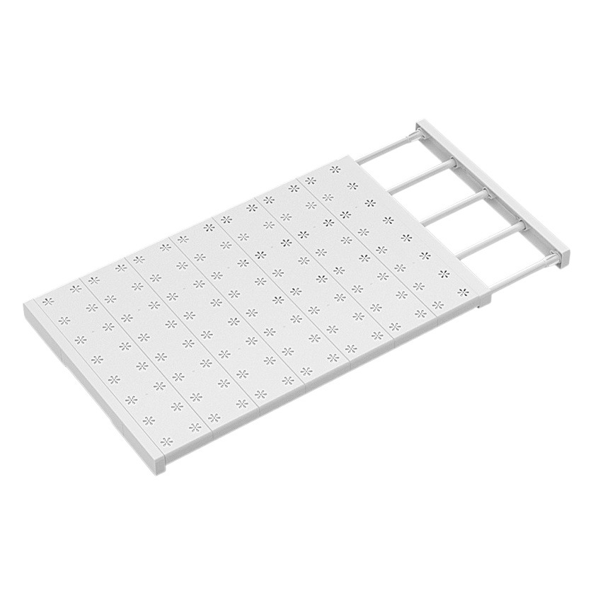 Wardrobe Nail-free Retractable Storage Partition Kitchen Partition Board Dormitory Cabinet Cabinet Layered Rack Bathroom Storage Rack