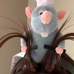 小紅書同款小眾料理鼠王高顱頂頭箍女毛絨公仔手工發箍法式寬邊發