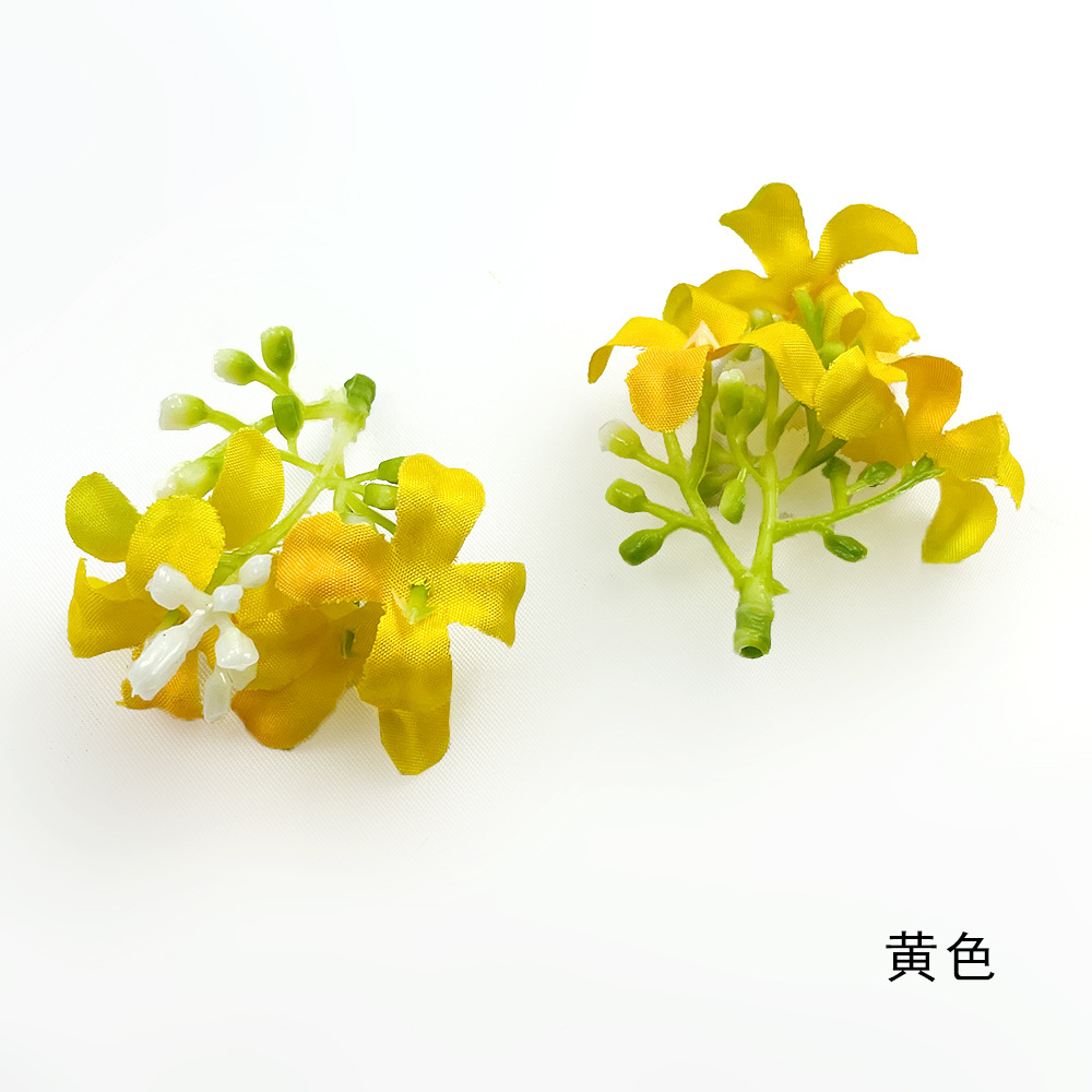 Simulación osmanthus floral cabeza DIY hecha a mano cabeza de flor de pinza tecnología de plantación verde con mano caja de regalo decoración de flores de mil lixiang