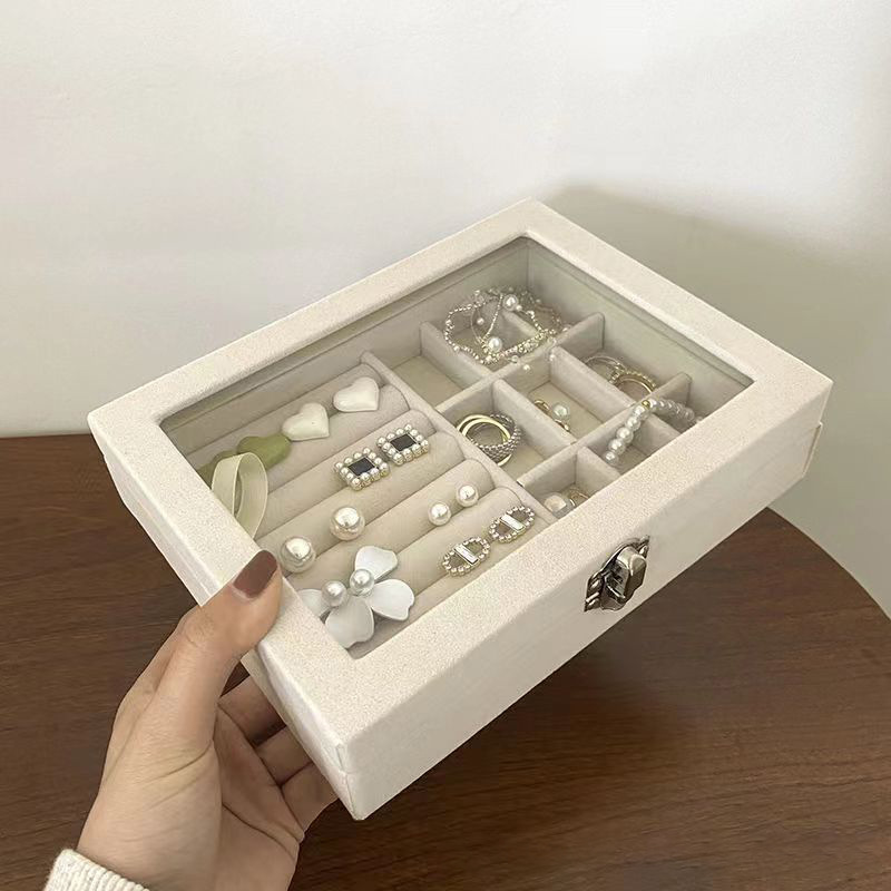 Caja de joyería beige; 20*15*5cm