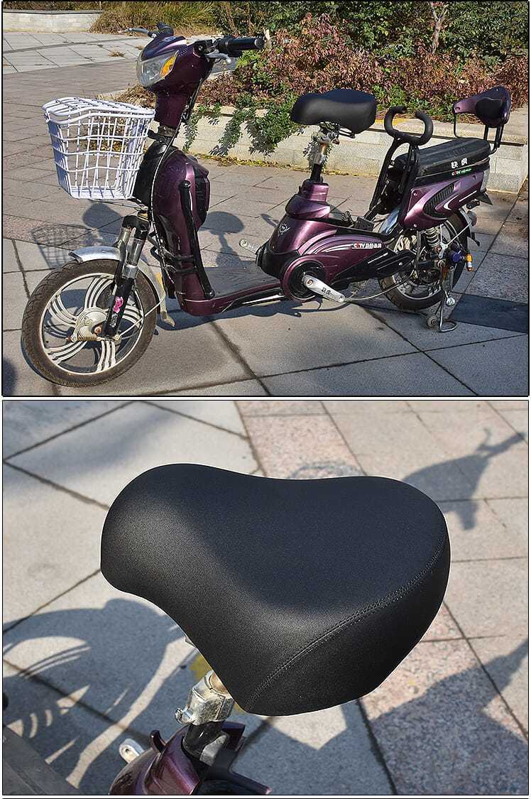 Electric car bicycle seat thickened cushion super soft battery car saddle extra large universal seat cushion accessories