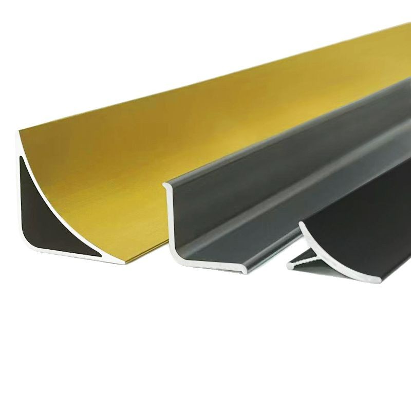 Aleación de aluminio barra de decoración de ángulo femenino barra de cierre de metal L-shaped línea de ángulo femenino inverso azulejos barra de cierre de borde barra de prensado de techo