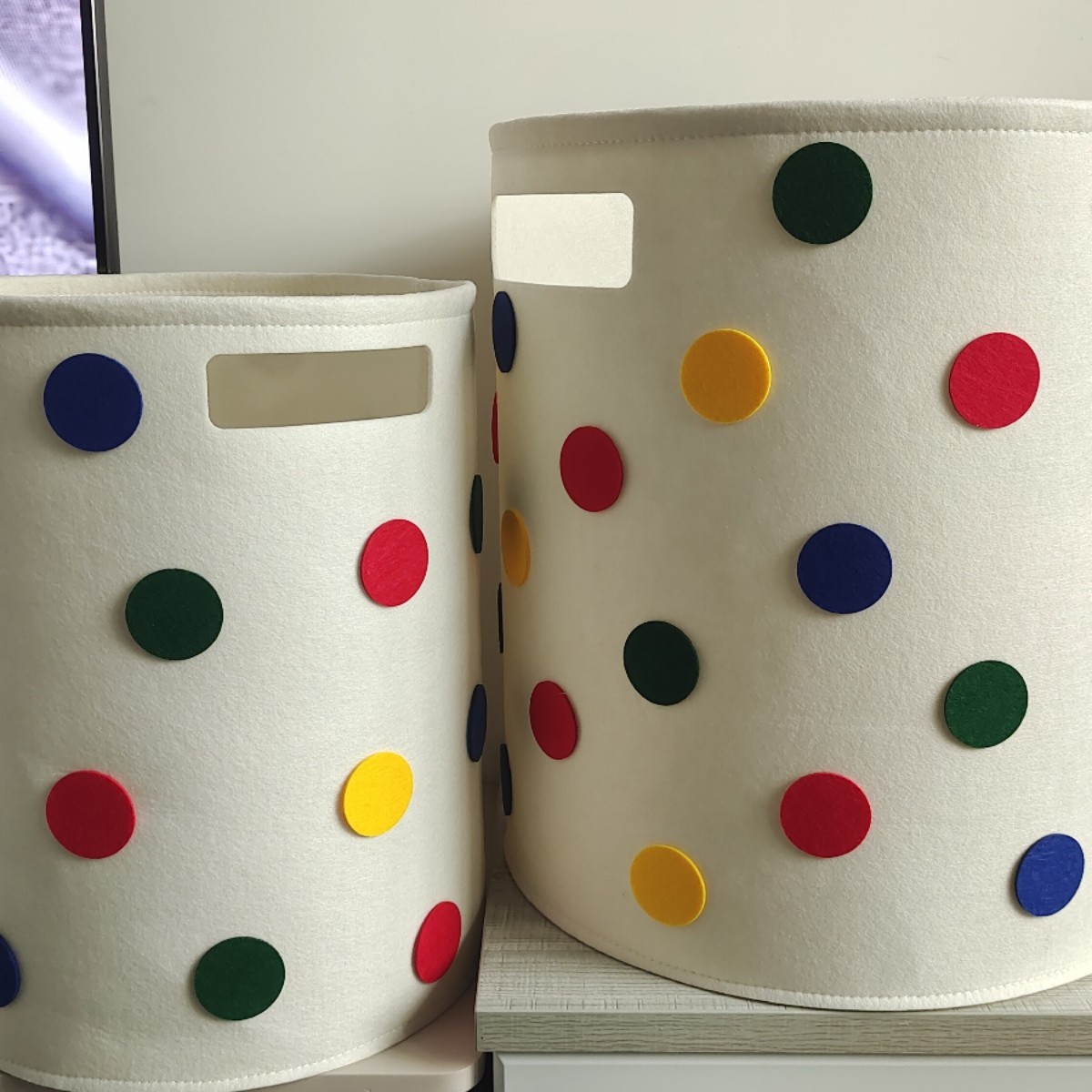 Ins Felt Dirty Clothes Basket Large Capacity Storage Basket Toy Dormitory Home Laundry Foldableing Storage Basket Dirty Clothes Blue