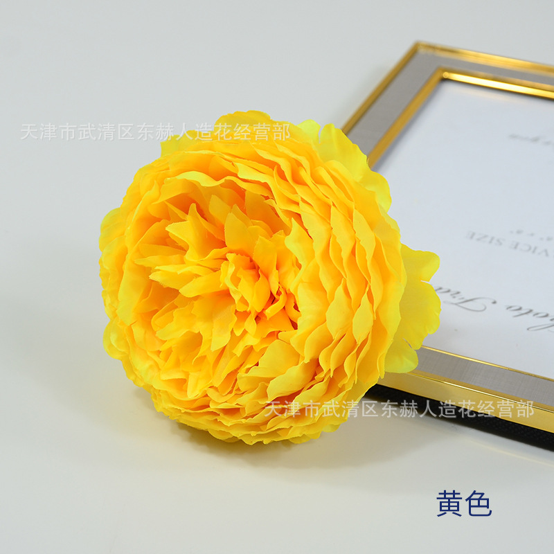 千層牡丹の花の直径12cm牡丹の絹布の造花の結婚祝いの花の壁のアーチの撮影の道具diyをシミュレーションします。|undefined