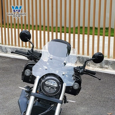 Muscle car Wolf for Motorcycle front windshield - transparent-height-35cm