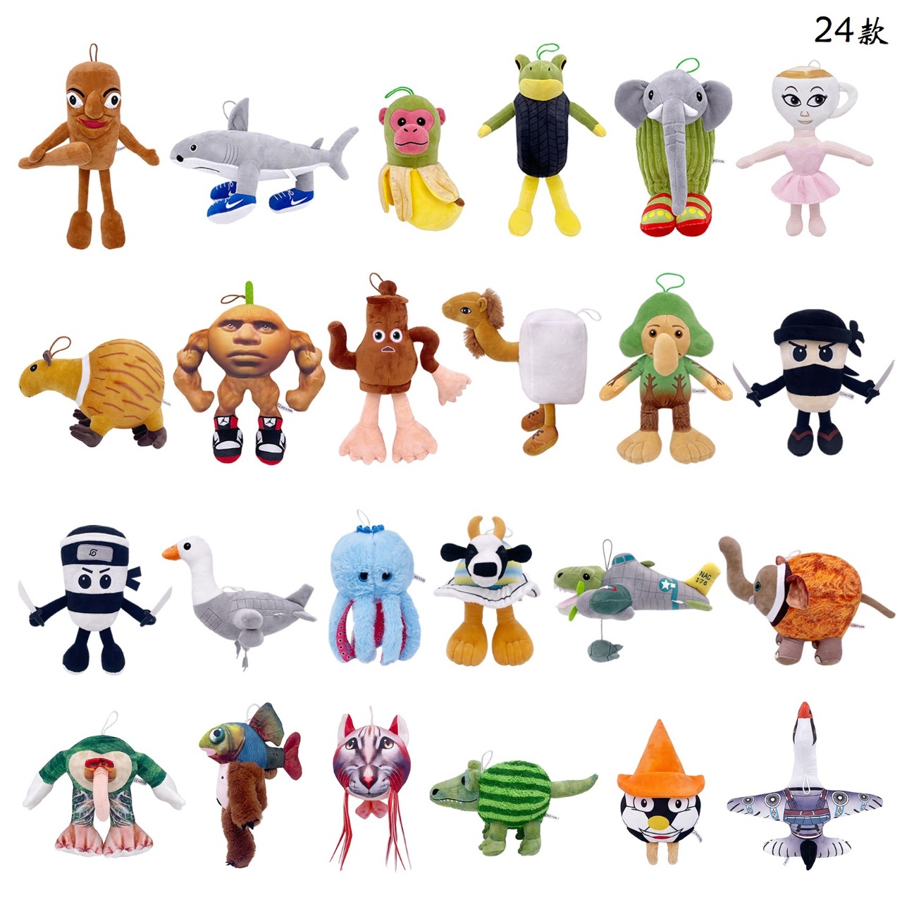 Cross-border Hot tungtungsahur and tralalo Shark Hand-held Plush Doll in stock Around Italy