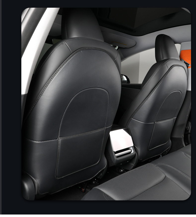 Suitable for Tesla Model Y/3 Updated Version Seat Anti-Kick Pad Rear Seat Protection Cover Front Backrest Panel Interior Decoration
