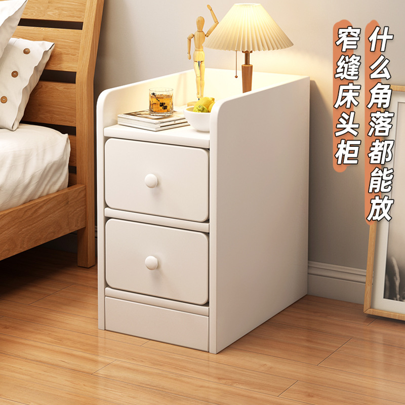 Tablero de cabezal de cama simple moderno ultra estrecho gabinete de hendidura pequeño simple estante armario lateral armario de almacenamiento para habitaciones de alquiler image 1
