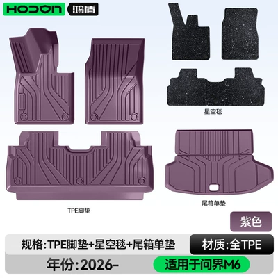 Mat Supplies, Modelə uyğun ayaqaltı - 212t01-wenjie-m6-26-models-package-model-purple-tpe-thickened-black-starry-sky-blanket-single-tail-box-pad
