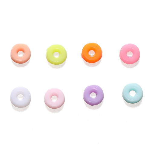 塑料仿软陶片珠子彩色隔片垫片散珠手工 diy手机链项链挂件材料