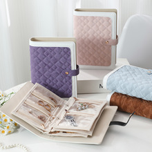 新款皮革活页首饰收纳册大容量饰品收纳包耳环项链轻奢首饰包定制