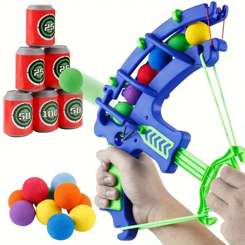 Juguetes de bolas de esponja EVA para niños transfronterizos con arco y flecha etiquetados con barril de blanco lanzado en interiores image 7