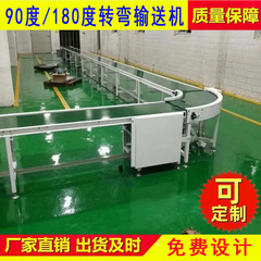 90度直角循環型360度高速PVC食品ベルトコンベア曲げ機物流ライン搬送機