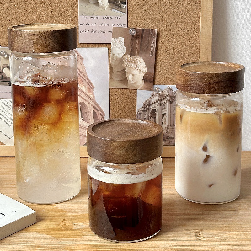 便攜外帶玻璃杯帶蓋喝水杯女耐高溫個人專用茶杯密封隨行咖啡杯子