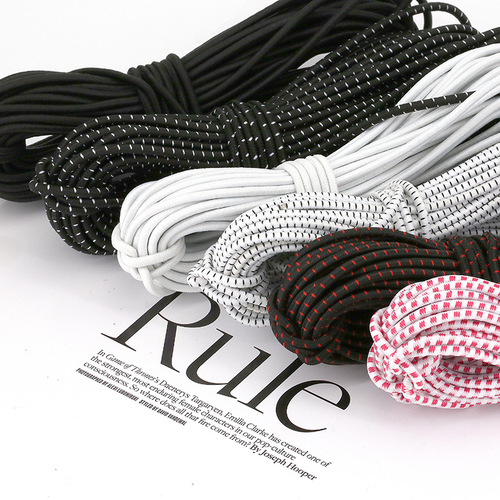 Wholesale colorful round elastic rope high elastic latex silk rubber rope strap 2.5MM elastic band rubber band
