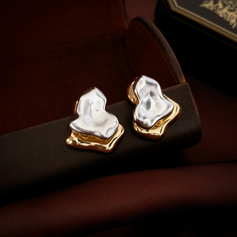 Ear Studs Classification 1 Pair IG Style Simple Style Heart Shape Plating Inlay Copper Pearl Ear Studs