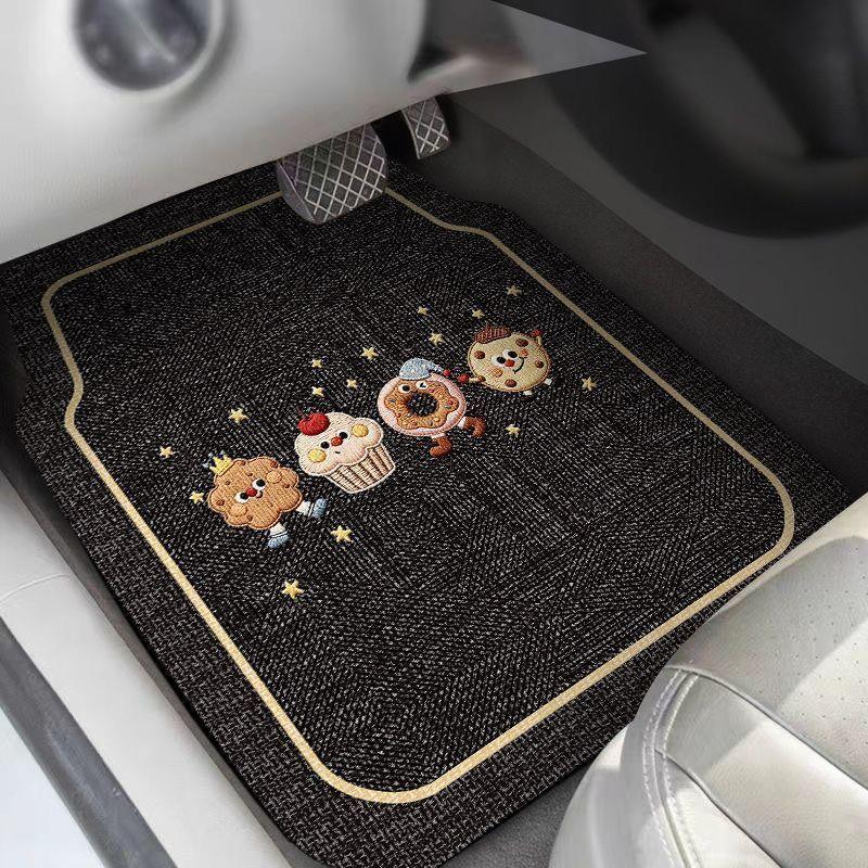 Diatom mud car floor mats, non-slip, water-absorbent, wear-resistant, universal carpet-style, dirt-resistant, single-piece car mats, complete set of foot mats