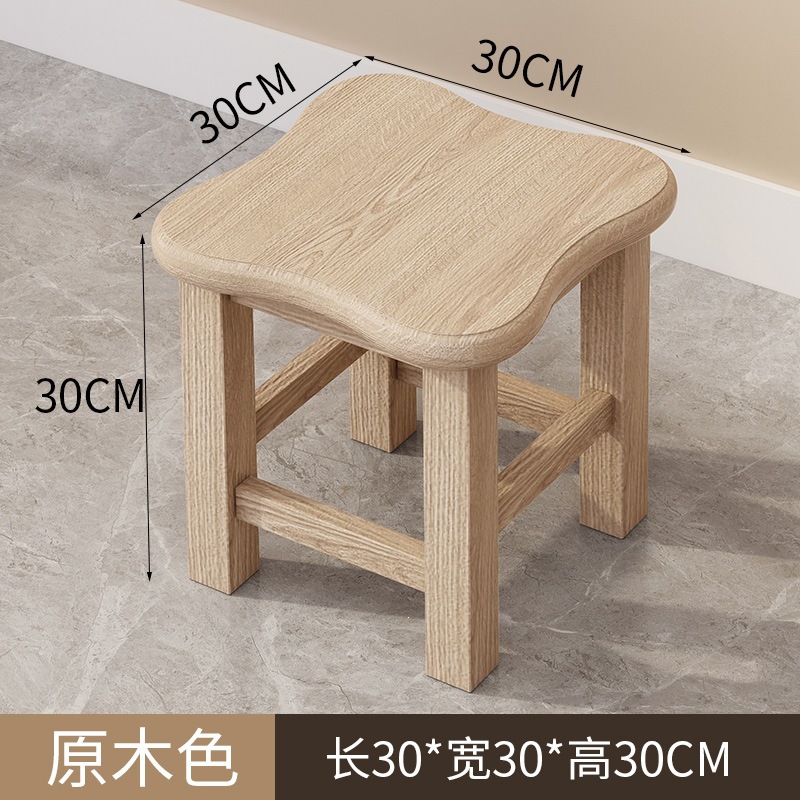 Fábrica directa taburete pequeño banco de madera sólida casera taburete de salón taburete de madera taburete bajo silla creativa para niños