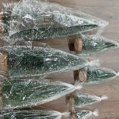 現物クリスマス装飾品ミニクリスマスツリー装飾品白塔樹雪花松針樹シーン雰囲気配置
