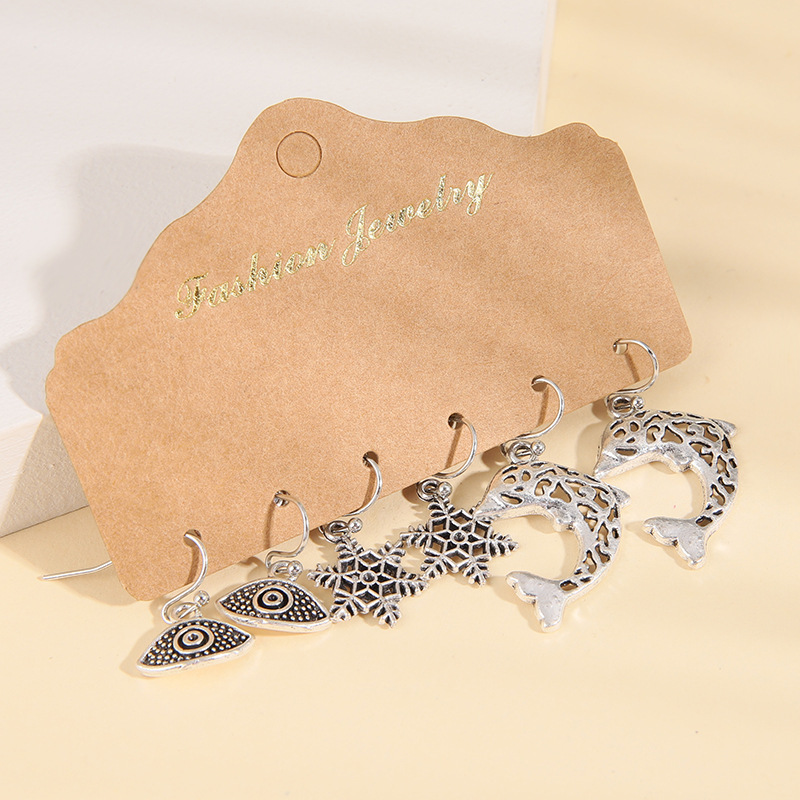 1 Set Fashion Leaves Starfish Metal Plating Womenu0027S Drop Earrings Earrings