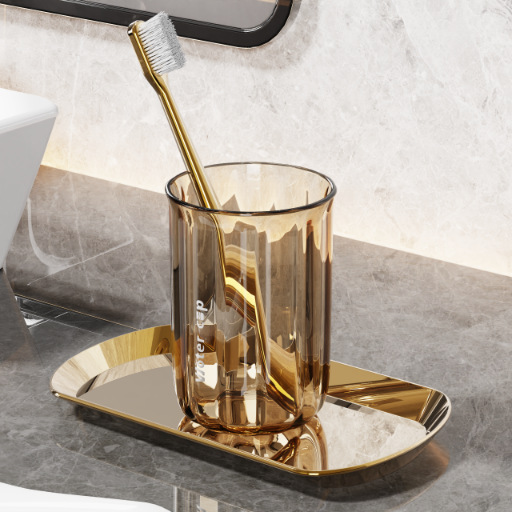 Taza de enjuague bucal Couple Taza de cepillo de dientes Taza de lavado para niños Pasta de dientes transparente Caja de almacenamiento de cepillo de dientes Taza de dientes de lujo ligero para el hogar