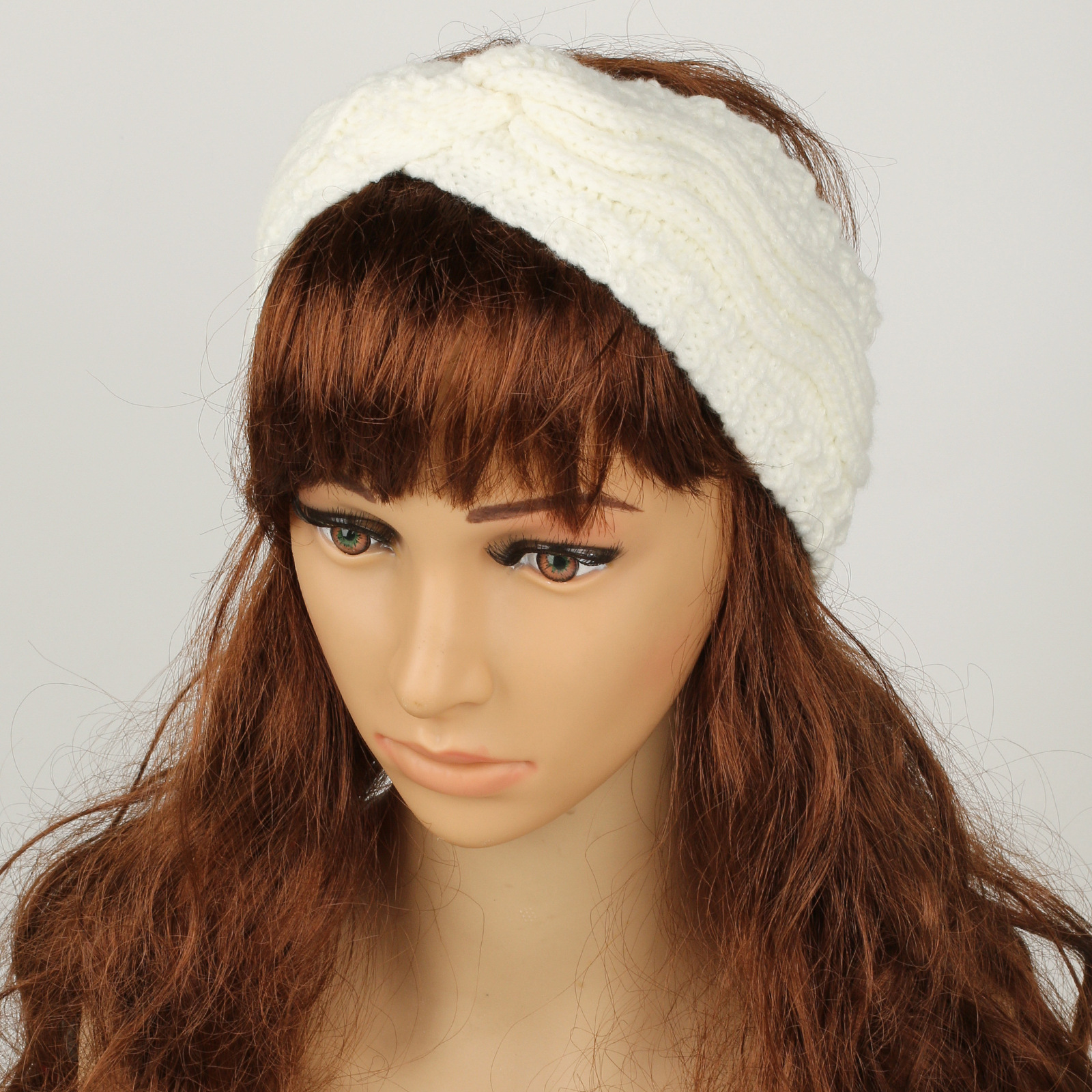 Bandeau en velours à larges bords en laine pour automne et hiver, accessoires pour cheveux chauds, bandeau tricoté, protège-oreilles de sport de couleur unie, bandeau de yoga_voghion.com