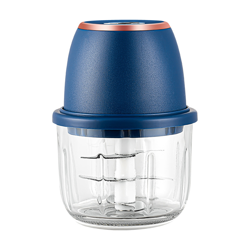 350ML 진한 파란색 유리 6잎 칼 영어