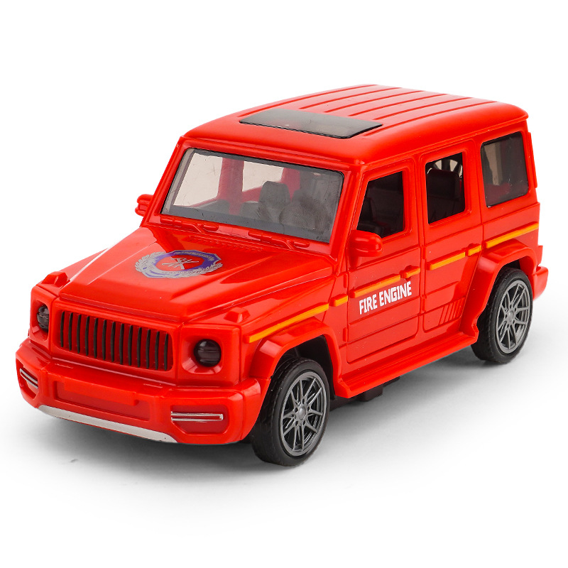 Juguete de doble puerta de simulación para niños modelo de coche inercial coche de luz y sonido coche de policía de bomberos juguetes para niños