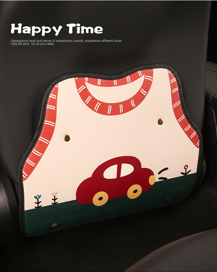 Cute Car Seat Back Anti-Kick Pad, Car Seat Back Anti-Fouling Pad, Anti-Dirty Pad, Short Back Pocket Hanging Type