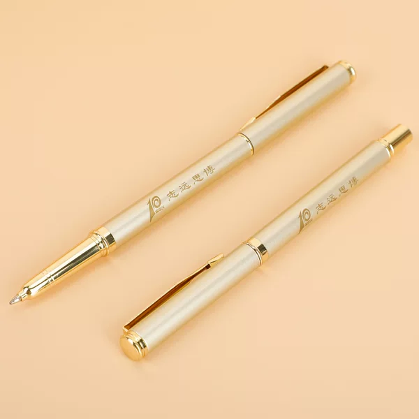 Business Office Metal Ballpoint Pen insert type easy to use easy to write advertising gel pen logo lettering printing
