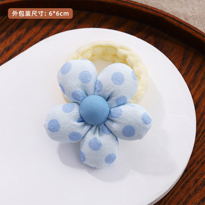 Niñas lindas flores anillo de cabello niñas banda de goma niñas banda de goma niños cuerda de cabeza súper lindos adornos de cabello de bebé dulce
