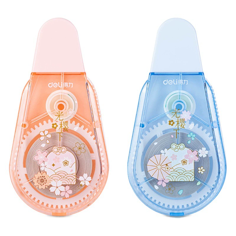 Канцелярские товары Deli Легкая Корректирующая лента Сакуры Мультяшная Корректирующая лента 20 м Корректирующая лента большой емкости Корректирующая лента 71547 Оптовая продажа