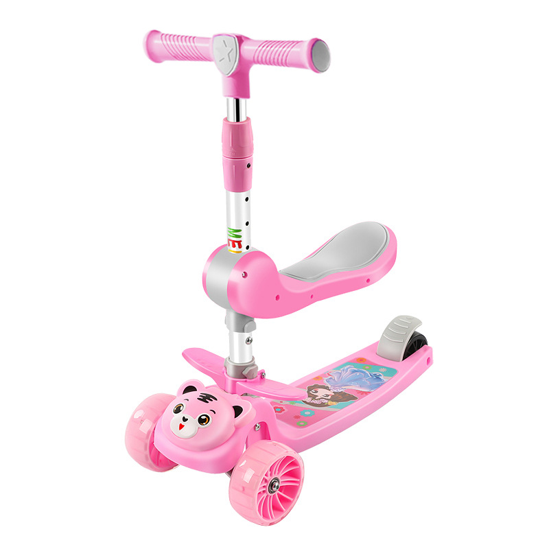 Scooter Infantil Reforzado con Asiento para 1-3-6-12 Años de Plástico PP image 5