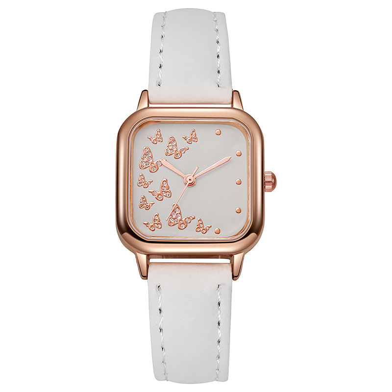 Nuevo 2024 pequeño estilo princesa de fantasía esfera de mariposa vivaz estilo europeo reloj de mujer de estudiante de alto valor al por mayor