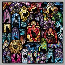 50张彩窗与黑猫个性潮流趣味装饰贴纸电瓶车平衡车耳机吉他贴纸