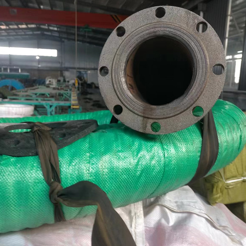 大口径法兰橡胶管耐磨螺旋钢丝骨架胶管输水胶管大口径砂浆吸排管