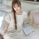 天使觅睡衣CX7009 孕妇装夏季潮妈时髦洋气高级感纯棉100%棉睡裙