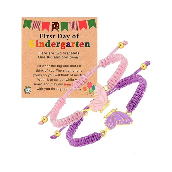 Amazon Cross-Border European and American Cute Butterfly Non-Magnetic Matching Braided Adjustable Women's Bracelet with Card