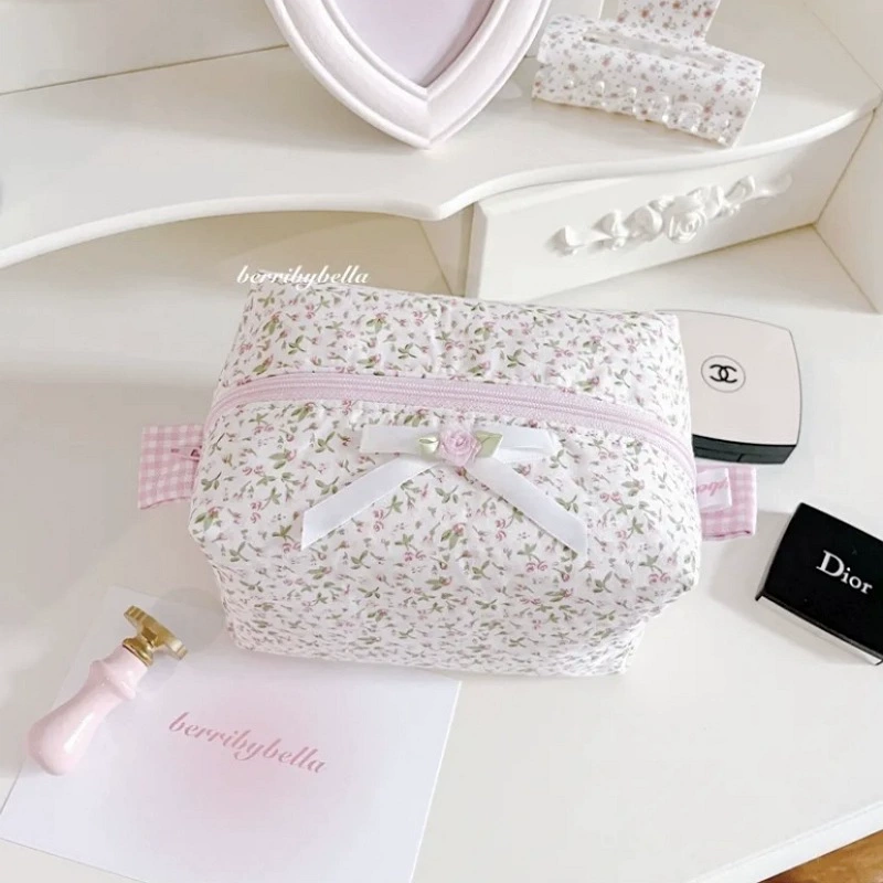 Кремовый милый фуксия косметичка, маленькая clutch-сумочка