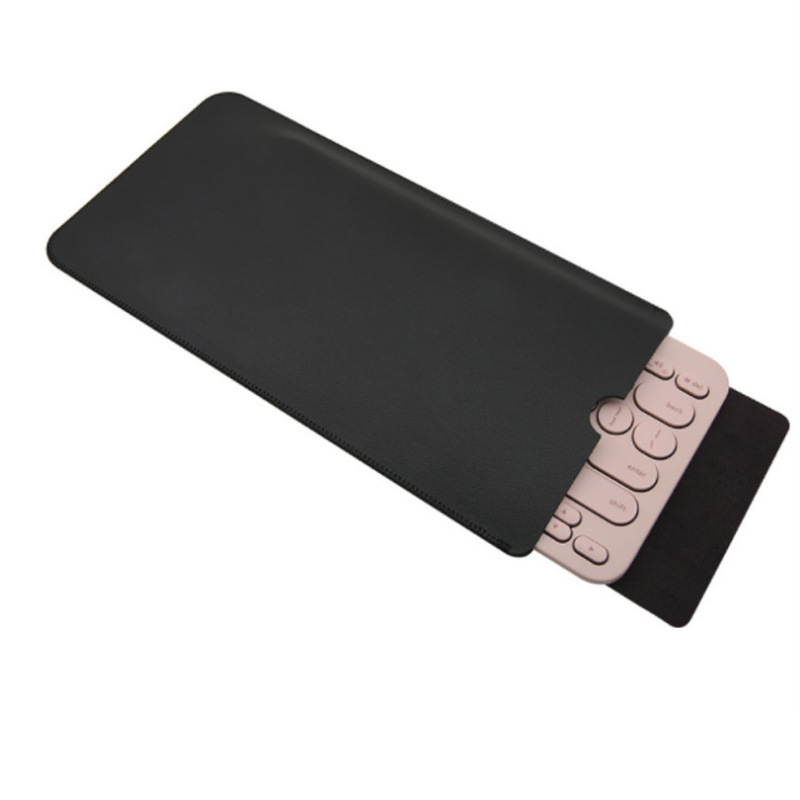 Aplicable a Logitech k380 teclado Funda de cuero pu cuero inalámbrico Bluetooth ligero teclado bolsa de almacenamiento teclado cubierta de polvo