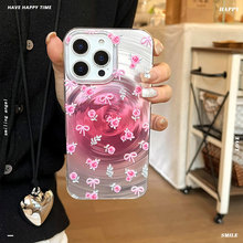 大孔旋风粉色适用苹果16PROMAX 潮流防摔14/15PRO 网红 INS手机壳