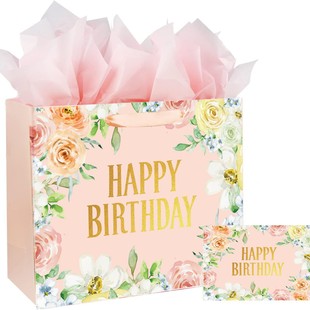 Amazon Explosive Gift Bag Birthday Gift Bag Large Birthday Gift Box Foreign Trade Handbag Premium Sense