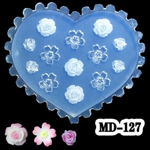 Md-80-131 New Popular Carved Silicone Mold Camellia Rose Five-Petal Flower Bow Strawberry Cherry
