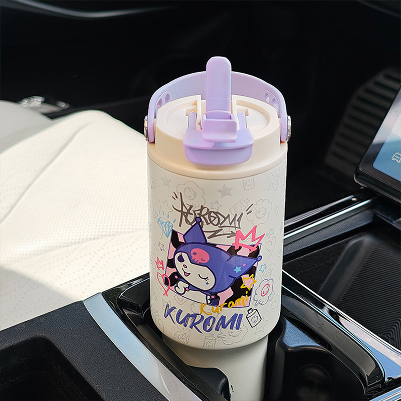손잡이 빨대 텀블러 660ml 스테인리스 보온보냉 물병