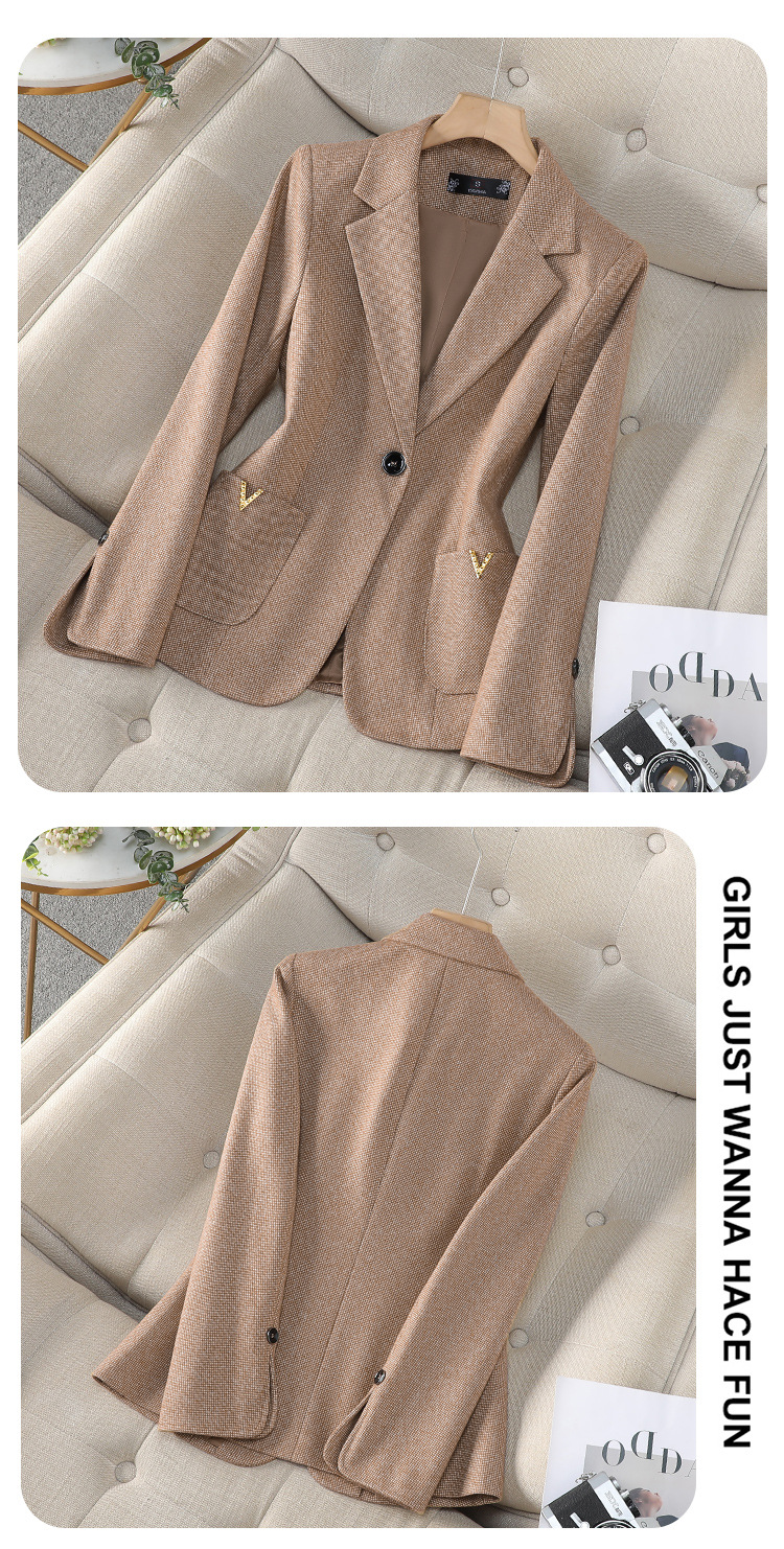 Women's Clothing popular small suits for women spring and autumn new style temperament slim professional jacket temperament commuter formal suit_voghion.com