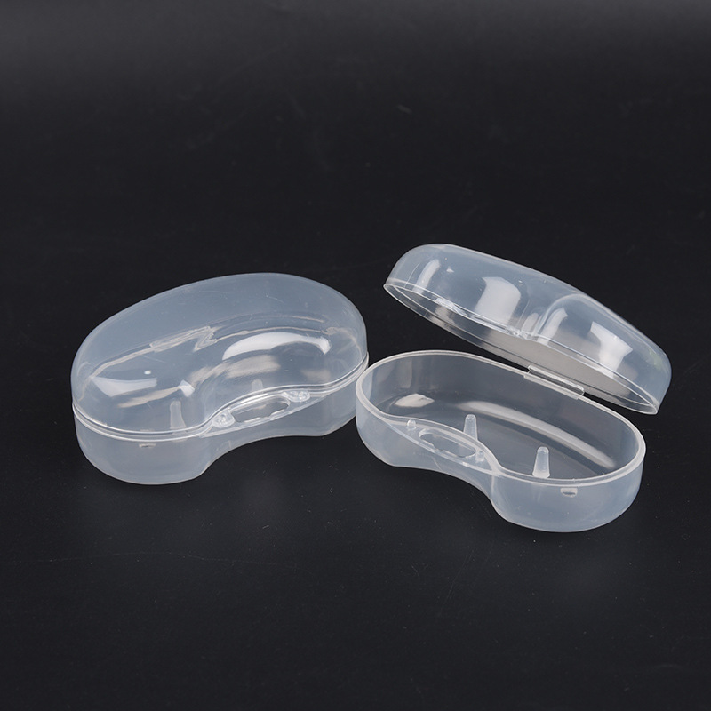 Caja de tapones para los oídos caja de almacenamiento redonda plástico transparente natación reducción de ruido tapones para los oídos caja especial caja de almacenamiento de joyería pequeña caja cuadrada