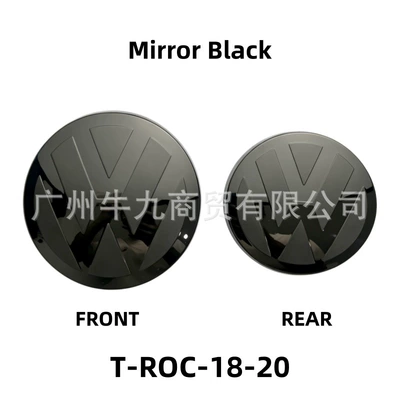 Suitable for Volkswagen T-ROC/T-CROSS, modified front and rear emblems, new and old models, T-ROC/T-CROSS tailgate decorative cover (Car logo) - 18-20t-roc-front-and-rear-labels
