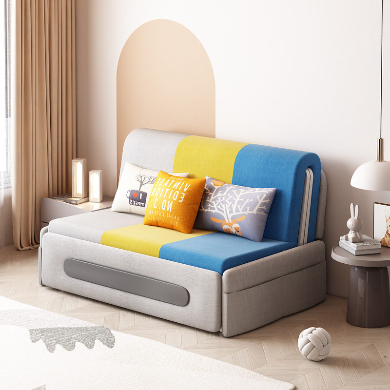 Sofá cama sofá plegable sala de estar almacenamiento multifuncional una sola persona retráctil push-pull doble balcón pequeño doble uso